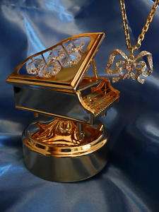 Grand Piano plays MozartFur Elise Lovers Bow Necklace  