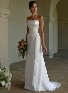   WHITE BANDEAU STYLE WEDDING / PROM DRESS SIZE 10 UK SELLER  