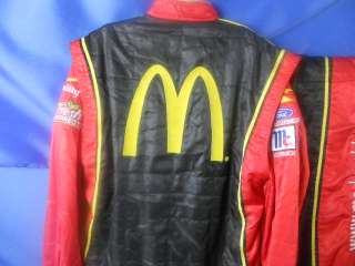your bidding on the race used impact mcdonals racing 3 pc driver suit 