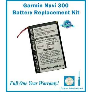 Battery Replacement Kit for Garmin Nuvi 300 with Installation Video 