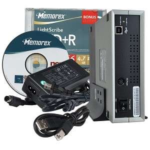 Memorex 20x DVD±RW DL USB External Burner w/LightScribe  