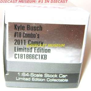 KYLE BUSCH #18 COMBOS M&M TOYOTA ACTION 2011 DIECAST  