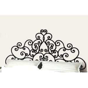 Twin Bed Frame Post Scroll Style Headboard Removable Bedroom Wall 