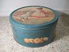 Christa Kieffer Danish Butter Cookies Tin With Girl Standing by Duck 