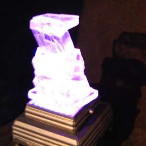 Optical Crystal Calcite Display on Light Stand  