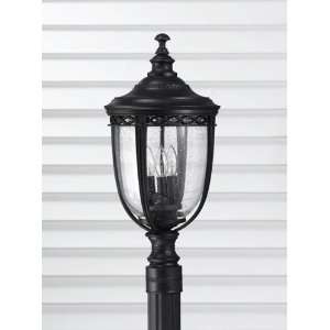   English Bridle Outdoor Small Post Light In Black