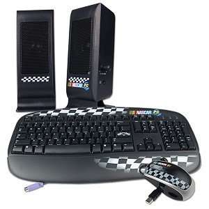   NASCAR Keyboard and Optical Wheel Mouse w/Speakers Electronics