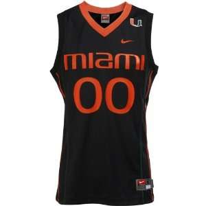  Nike Miami Hurricanes #00 Black Alternate Replica Basketball 