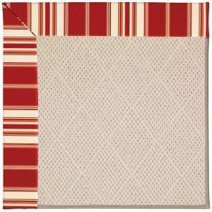   Capel Zoe White Wicker 565 Red Stripe 6 x 6 Area Rug