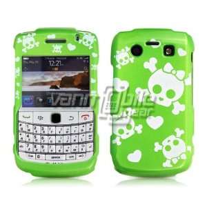  VMG BlackBerry Bold 9700/9780   White/Green Skull Design 