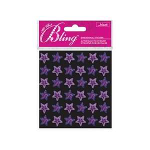   Bling   Purple Mini Stars Bling Dimensional Stickers