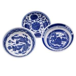  Blue/White Ceramic Dish   Dragon