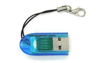 New Brand T Flash TF Micro SD Card Reader Blue  