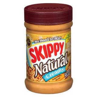 Skippy Natural 15 oz. Creamy Peanut Butter.Opens in a new window