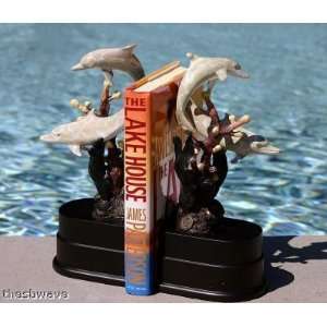  SPI Gallery Cast Brass Dolphin Bookends