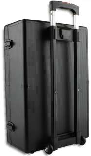 900 DISC DIAMOND MATTE BLACK ROLLING CD/DVD DJ CASE WITH ALUMINUM EDGE 