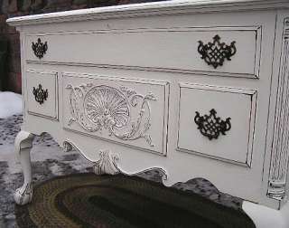 Shabby White Chic Beach Cottage Chest TV STAND Table  