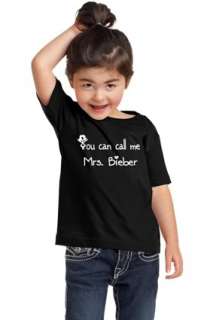 Call Me Mrs Bieber Girls T Shirt Youth Sizes 4 to 18