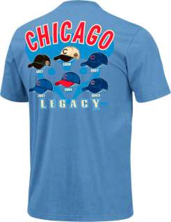 Chicago Cubs Cooperstown Baseball Nostalgia Light Blue T Shirt  