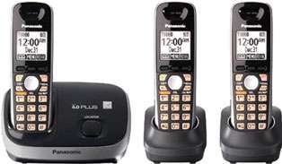  PLUS Expandable Cordless Phone System, Black, 3 Handsets Electronics