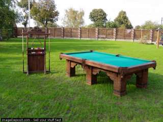 Hand Crafted Rustic Pool Table for Log Home / Cabin  