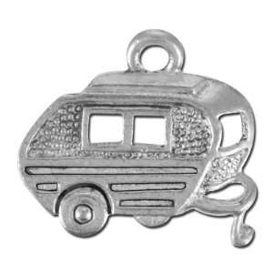  15mm Antique Silver Camping Trailer Pewter Charn Arts 