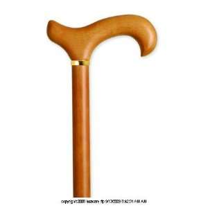    Natural Wood Cane With Derby Handle