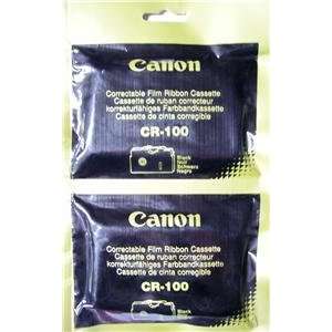  Canon CR 100 Correctable Black Typewriter Ribbon   2 Pack 
