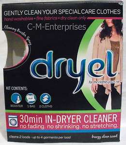 Dryel In Dryer Cleaning Starter Kit Clean Breeze Scent  