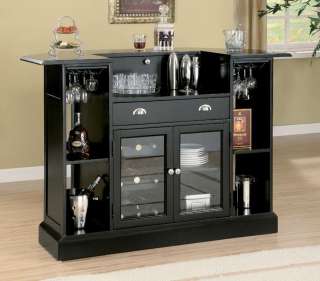 Contemporary Bar Black in Finish by Coaster #100175  