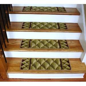  Premium Wool Carpet Stair Treads   Shadowscape Beige (13 