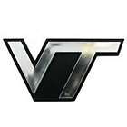 Virginia Tech Hokies Chrome Auto Emblem Decal Football