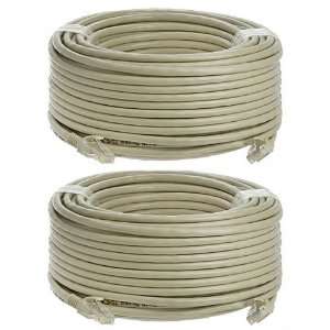 Cat6 Ethernet Cable   100 ft Gray   Gold Plated Contacts Male to Male 