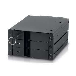  Internal 3 Bay 3.5 SATA Hard Drive HDD Enclosure for 5.25 CD ROM 