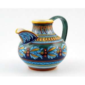  Hand Painted Italian Ceramic Tuscan Pitcher Geometrico 39E 