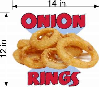ONION RINGS VINYL GRAPHIC DECAL CONCESSION STAND FOOD  