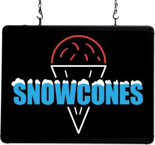   LED Lighted Sign Snow Cone Maker Machine Merchandising Display  
