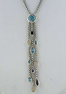 DAVID YURMAN Tassel Confetti Blue Topaz Necklace $850  