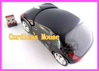 Car Shape 2.4G USB Wireless Optical Mouse Mice For PC Laptop Black 