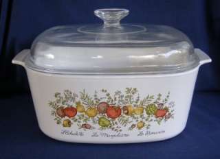 Vintage Corning Ware Spice of Life 5 Quart Covered Casserole Dutch 