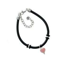  Small Long Pink Heart Black Charm Bracelet Arts, Crafts 