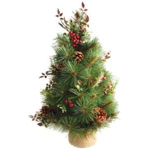  Good Tidings 2296 Long Needle Mix Tabletop Tree with 