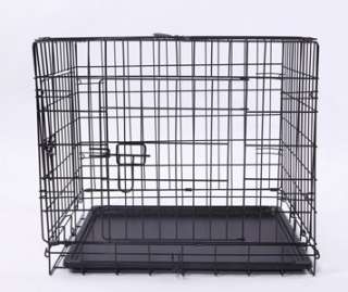   』24 2 Door Folding Pet Dog Metal Crate Cage Kennel With Feet NIB