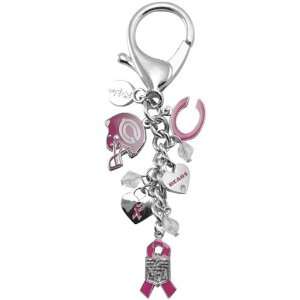  Chicago Bears Pink Ribbon Crystal Cluster Key Clip Sports 