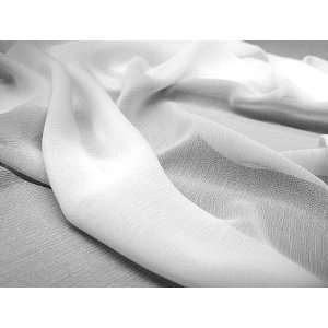  60 Wide Crinkle Yoryu Chiffon White Fabric By the Yard 