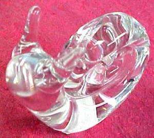 Blown Glass CRYSTAL SNAIL Figurine  