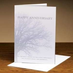   Anniversary Foggy Tree Vertical 25 Pack Greeting Cards Health