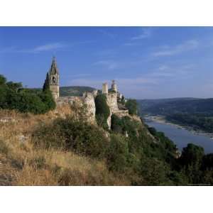  Church and Castle Overlooking the Ardeche River, Aigueze 