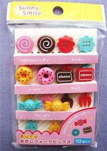 BENTO Lunch box Accessories food fork pick Sweets 10p P  