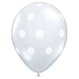 Mayflower Balloons 47475 5 Inch Big Polka Dots Latex   Clear Pack Of 